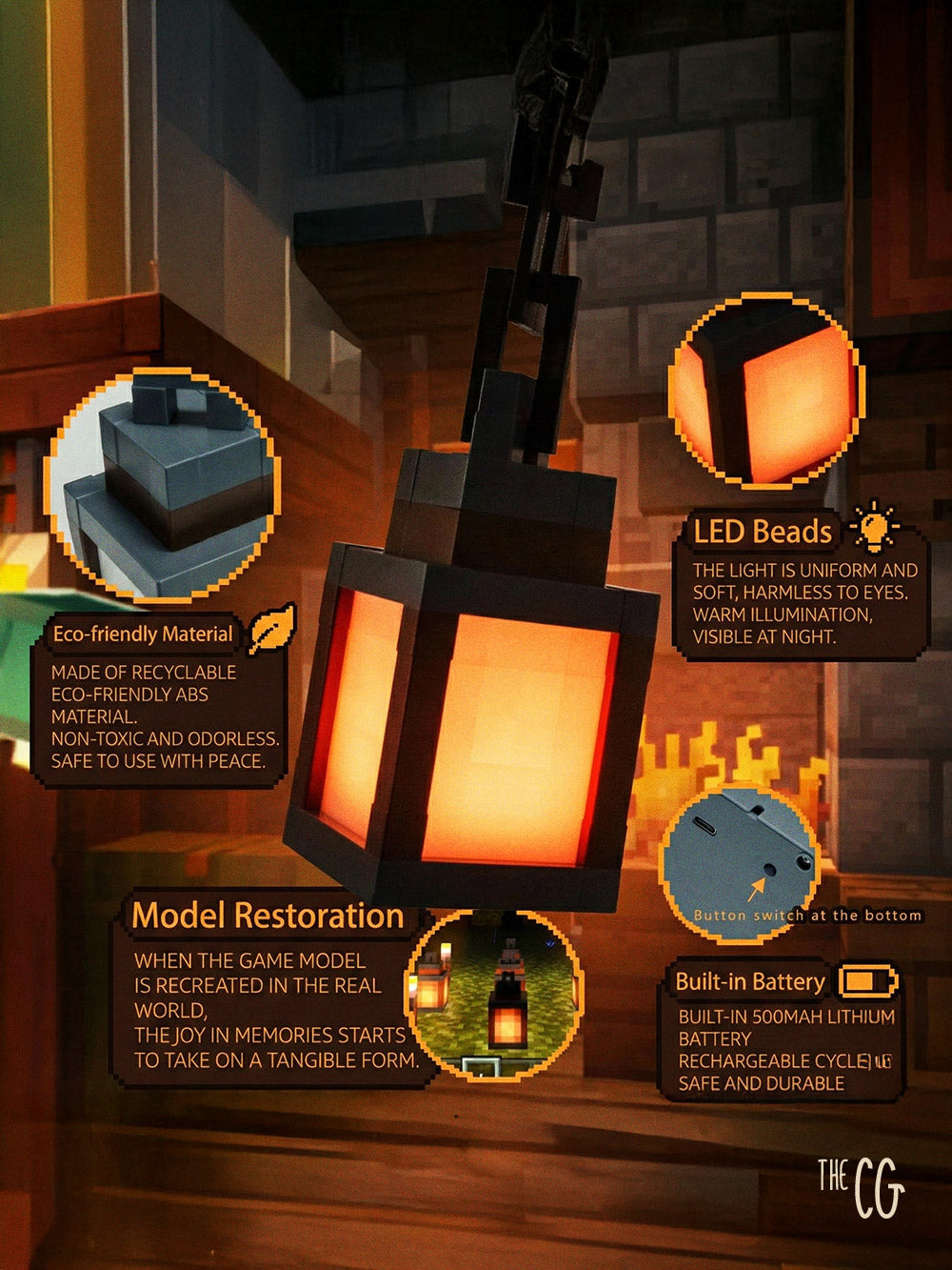Minecraft Pixel Lantern