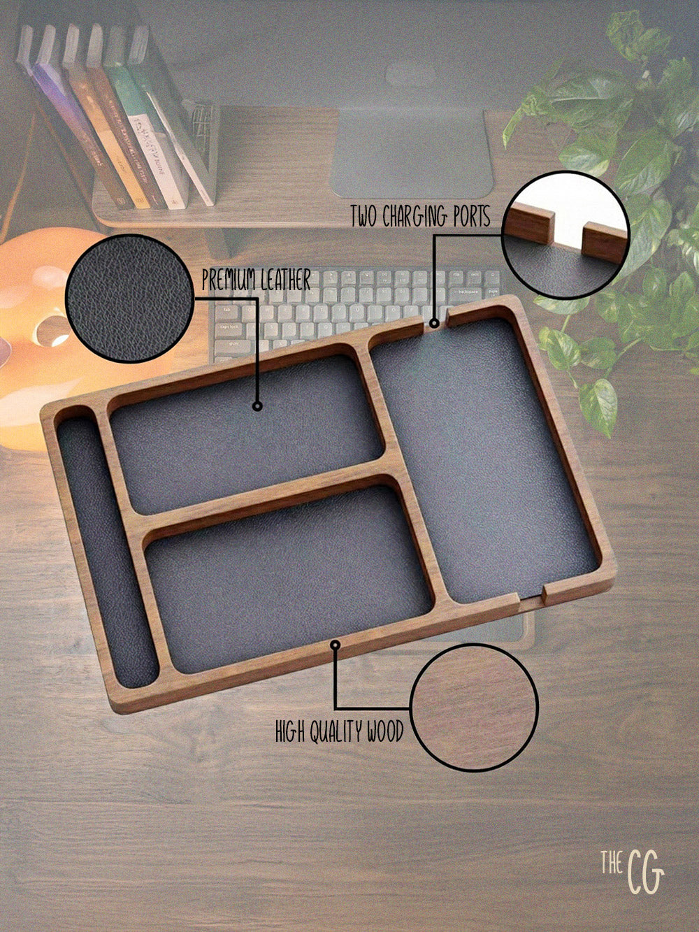 Solid Wood Desk Organizer